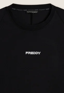 Freddy Felpa girocollo con zip laterale e stampe sulle maniche-Uomo Felpe