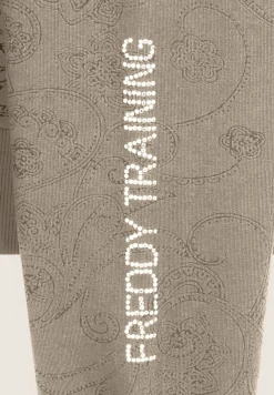 Freddy Felpa girocollo da donna fantasia paisley all-over-Donna Ginnastica|Felpe