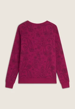 Freddy Felpa girocollo da donna fantasia paisley all-over-Donna Ginnastica|Felpe