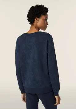 Freddy Felpa girocollo da donna fantasia paisley all-over-Donna Ginnastica|Felpe