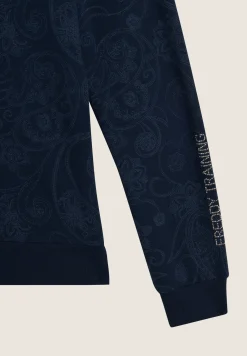 Freddy Felpa girocollo da donna fantasia paisley all-over-Donna Ginnastica|Felpe