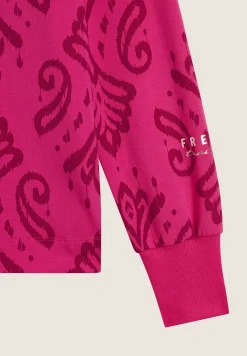 Freddy Felpa girocollo in jersey fantasia floreale-Donna Pilates|Ginnastica