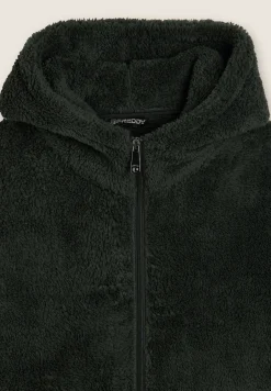 Freddy Felpa in pile sherpa con cappuccio e zip-Donna Ginnastica|Felpe