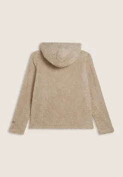 Freddy Felpa in pile sherpa con cappuccio e zip-Donna Ginnastica|Felpe