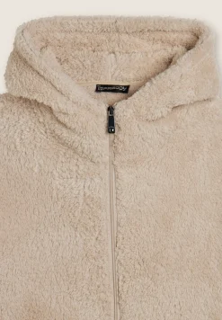 Freddy Felpa in pile sherpa con cappuccio e zip-Donna Ginnastica|Felpe