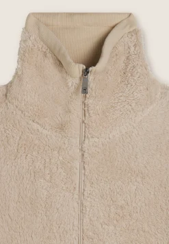 Freddy Felpa in pile sherpa con zip e collo alto-Donna Ginnastica|Felpe