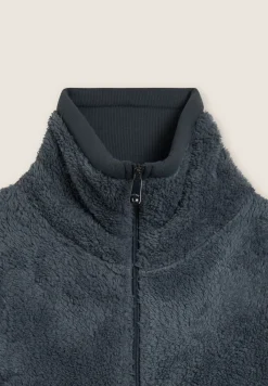 Freddy Felpa in pile sherpa con zip e collo alto-Donna Ginnastica|Felpe