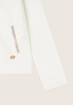 Freddy Felpa in viscosa a costine con collo alto e zip-Donna Felpe