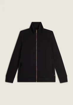 Freddy Felpa in viscosa con zip e collo alto e cuciture decorative-Donna Felpe