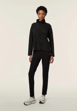 Freddy Felpa in viscosa interlock effetto tricot fantasia animalier-Donna Felpe