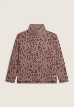Freddy Felpa in viscosa interlock effetto tricot fantasia animalier-Donna Felpe