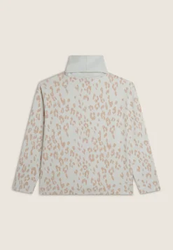 Freddy Felpa in viscosa interlock effetto tricot fantasia animalier-Donna Felpe