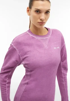 Freddy Felpa oversize tinta a freddo con inserti in rib-Donna Felpe