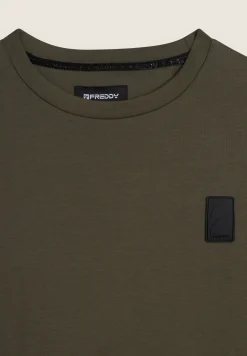 Freddy Felpa Regular Girocollo con Tasca Zip-Uomo Felpe
