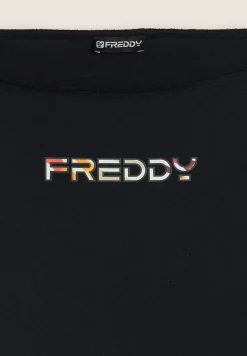 Freddy Felpa Senza Maniche con Scollo Ampio-Donna Felpe