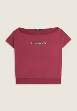 Freddy Felpa Senza Maniche con Scollo Ampio-Donna Felpe