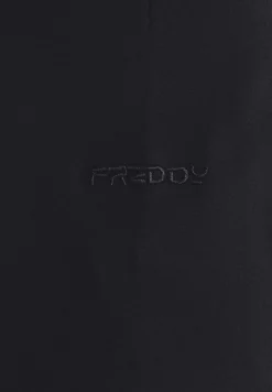 Freddy Felpa slim fit con zip e collo alto in costina a strisce-Donna Felpe