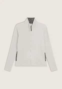 Freddy Felpa slim fit con zip e collo alto e dettagli leopardati-Donna Felpe
