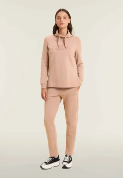 Freddy Felpa sportiva da donna con spacchi laterali e logo frontale-Donna Ginnastica|Felpe