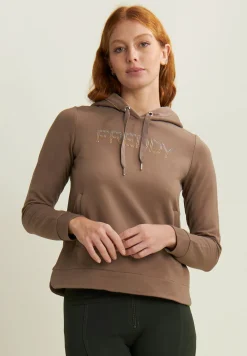 Freddy Felpa sportiva da donna con interno cappuccio in velluto-Donna Ginnastica|Felpe