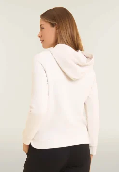 Freddy Felpa sportiva da donna cappuccio e zip con strass bicolore-Donna Ginnastica|Felpe