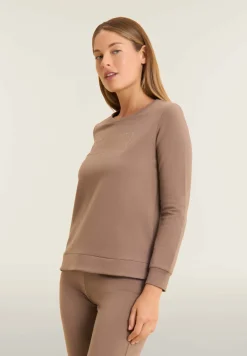 Freddy Felpa sportiva da donna con grafica frontale in strass-Donna Ginnastica|Felpe