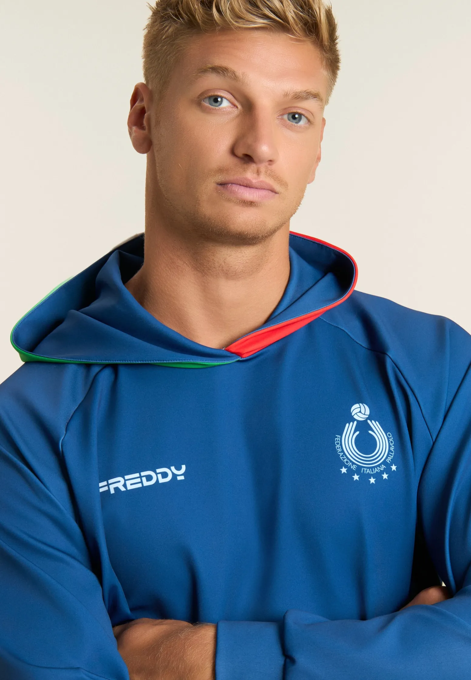 Freddy Felpa unisex Beach Volley Italia 2025/26 in scuba tecnico-Donna Felpe|Beach Volley