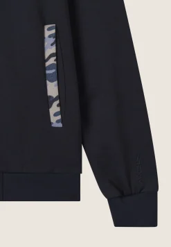 Freddy Felpa Uomo Zip e Collo Alto con Dettagli Camouflage-Uomo Felpe
