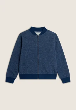 Freddy Felpa Zip Bambina/Bambino in Cotone Mélange Effetto Denim- Felpe