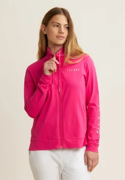 Freddy Felpa zip collo alto con dettagli floreali e stampa su manica-Donna Pilates|Ginnastica