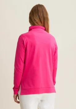 Freddy Felpa zip collo alto con dettagli floreali e stampa su manica-Donna Pilates|Ginnastica
