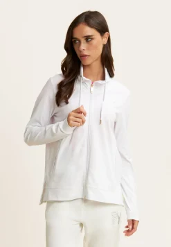 Freddy Felpa zip collo alto con dettagli floreali e stampa su manica-Donna Pilates|Ginnastica