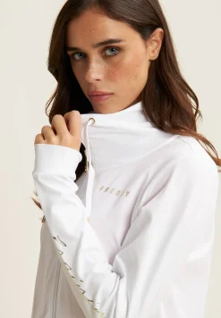 Freddy Felpa zip collo alto con dettagli floreali e stampa su manica-Donna Pilates|Ginnastica