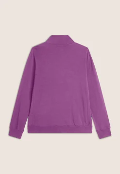 Freddy Felpa zip con collo alto e logo con perline dorate-Donna Padel|Pilates