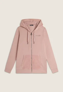 Freddy Felpa zip da donna con cappuccio e tasche in velluto-Donna Ginnastica|Felpe