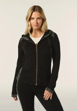 Freddy Felpa zip e cappuccio con retro e cappuccio in jacquard knit-Donna Felpe