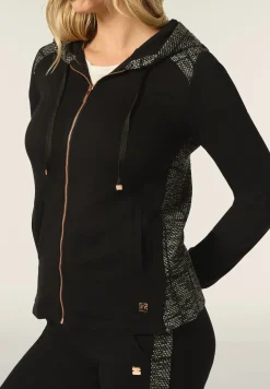 Freddy Felpa zip e cappuccio con retro e cappuccio in jacquard knit-Donna Felpe