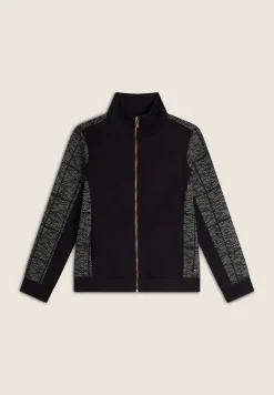 Freddy Felpa zip e collo alto con inserti in jacquard knit-Donna Felpe