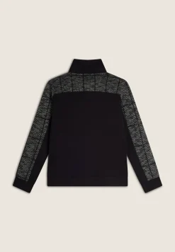 Freddy Felpa zip e collo alto con inserti in jacquard knit-Donna Felpe