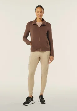 Freddy Felpa zip e collo alto con inserti a trecce su fianchi e collo-Donna Felpe