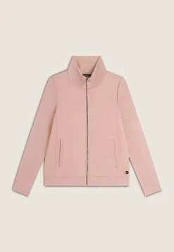 Freddy Felpa zip e collo alto con inserti a trecce su fianchi e collo-Donna Felpe