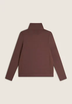 Freddy Felpa zip e collo alto con inserti a trecce su fianchi e collo-Donna Felpe