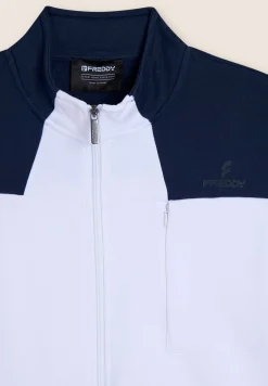Freddy Felpa zip e collo alto con blocchi di colore-Uomo Felpe