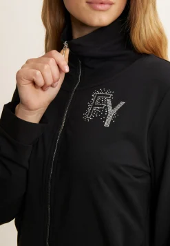 Freddy Felpa Zip e Collo Alto con dettaglio Effetto Seta-Donna Ginnastica|Felpe