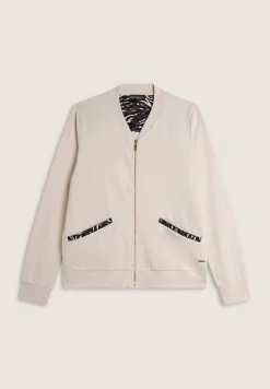 Freddy Felpa zip e collo in costina con dettagli animalier-Donna Felpe