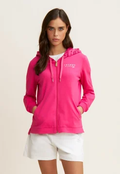 Freddy Felpa zip leggera con cappuccio e dettagli floreali-Donna Pilates|Ginnastica