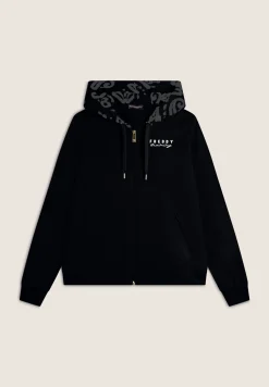 Freddy Felpa zip leggera con cappuccio e dettagli floreali-Donna Pilates|Ginnastica