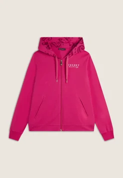 Freddy Felpa zip leggera con cappuccio e dettagli floreali-Donna Pilates|Ginnastica