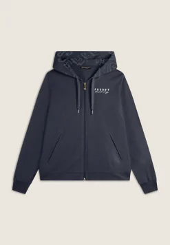 Freddy Felpa zip leggera con cappuccio e dettagli floreali-Donna Pilates|Ginnastica
