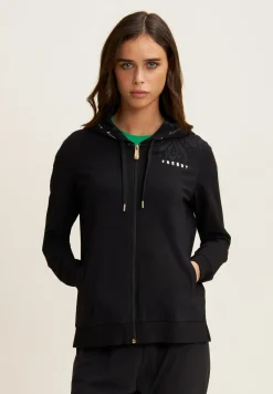 Freddy Felpa zip leggera con cappuccio e dettagli floreali-Donna Pilates|Ginnastica